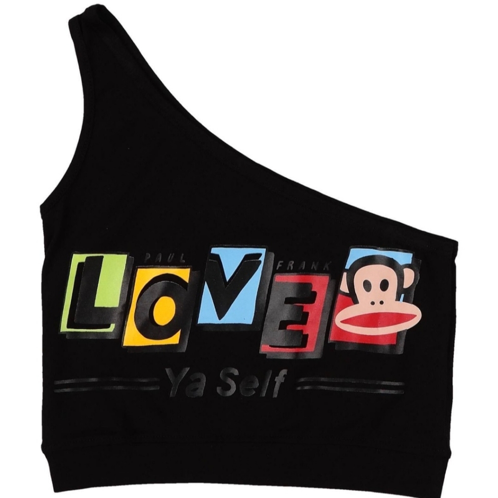 Paul Frank Girl's One Shoulder Crop top, size 8 years, junior